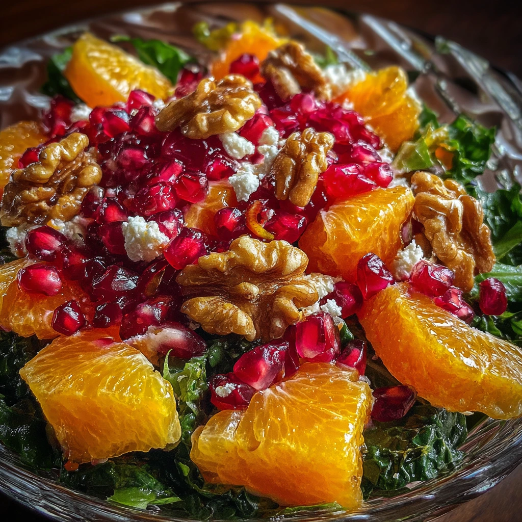 Festive Christmas Salad with Cranberries, Feta, and Candied Pecans