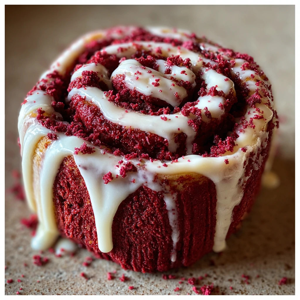 Decadent Cream Cheese Frosted Red Velvet Cinnamon Rolls with a Sweet Twist