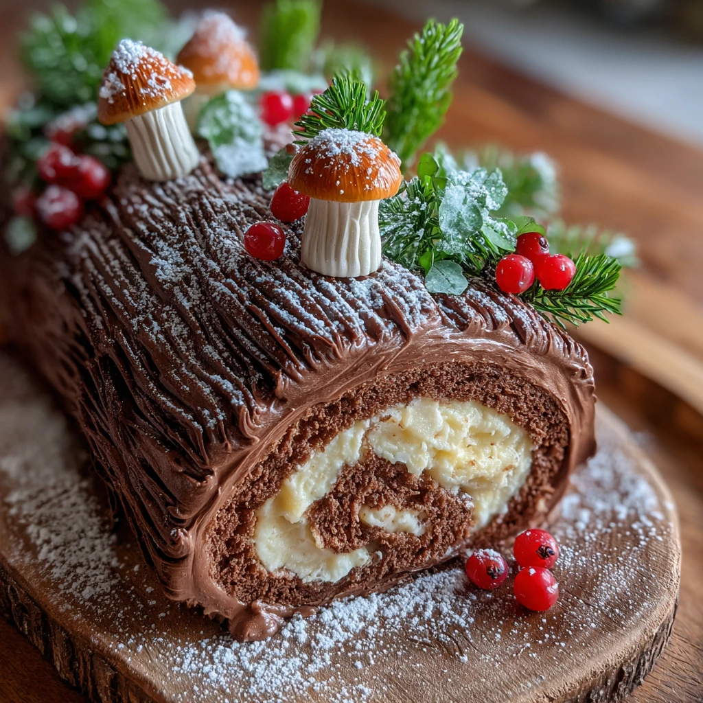 Decadent Classic Yule Log Recipe: Rich Chocolate Cake with Creamy Filling