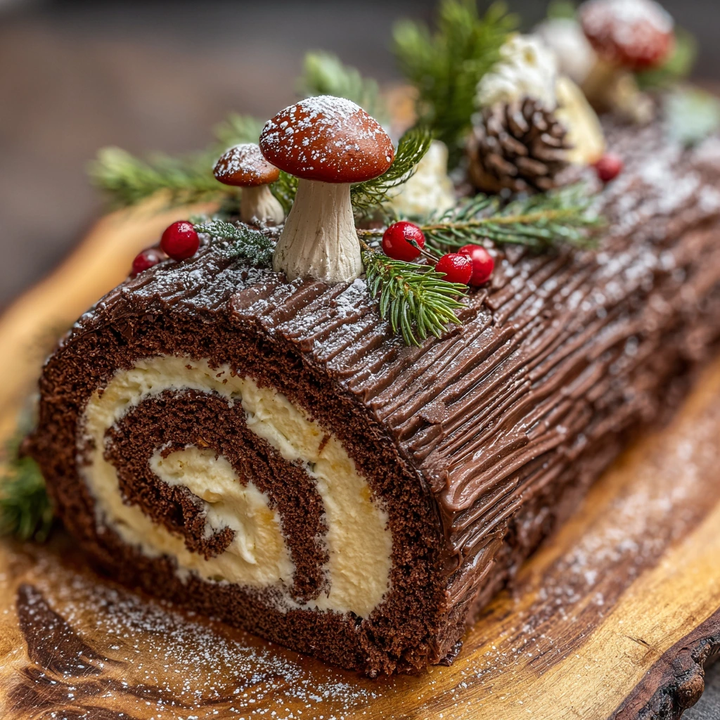 Decadent Classic Yule Log Recipe: Rich Chocolate Cake with Creamy Filling