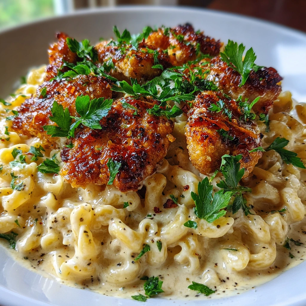 Delicious Copycat Applebee’s Honey Pepper Chicken Mac and Cheese Delight