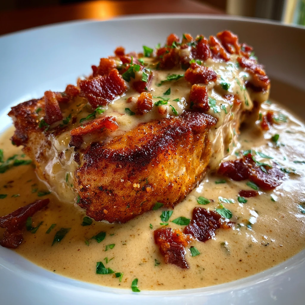 Crispy Country Fried Pork Chops with Savory Bacon Gravy