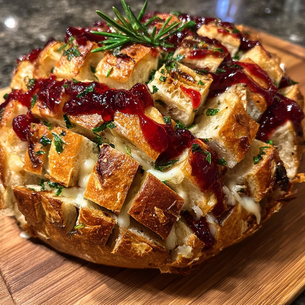 Decadent Cranberry and Brie Pull-Apart Bread for Holiday Gatherings