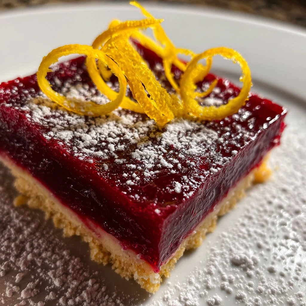 Deliciously Tart Cranberry Curd Bars with Nutty Walnut Shortbread Crust