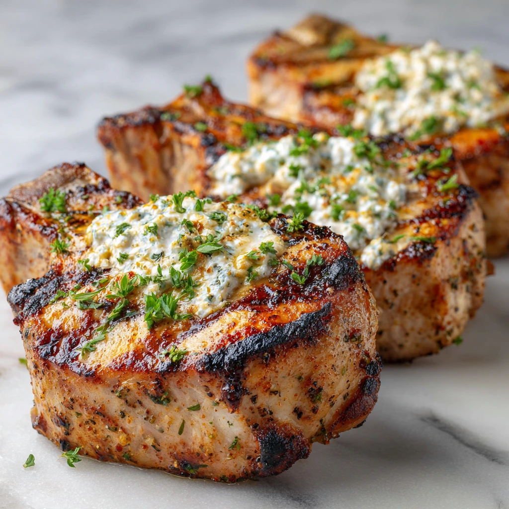 Irresistibly Creamy Boursin Pork Chops with Herb Infusion