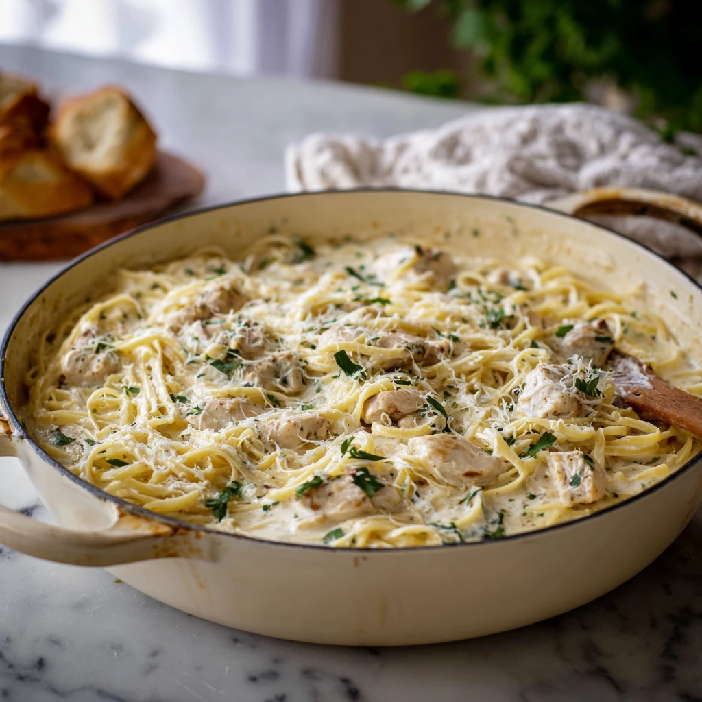 Decadent Creamy Chicken Alfredo with Garlic and Parmesan Bliss
