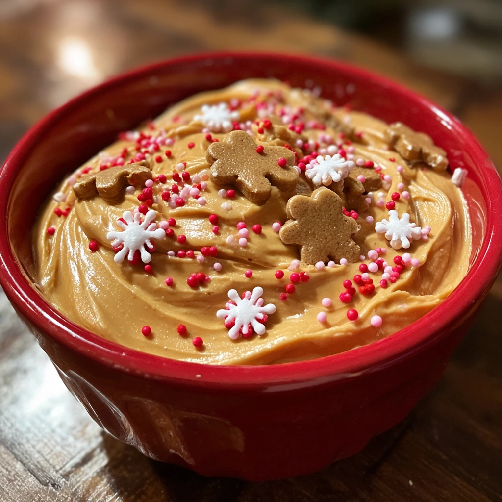 Deliciously Creamy Gingerbread Dip with Whipped Cream and Spices