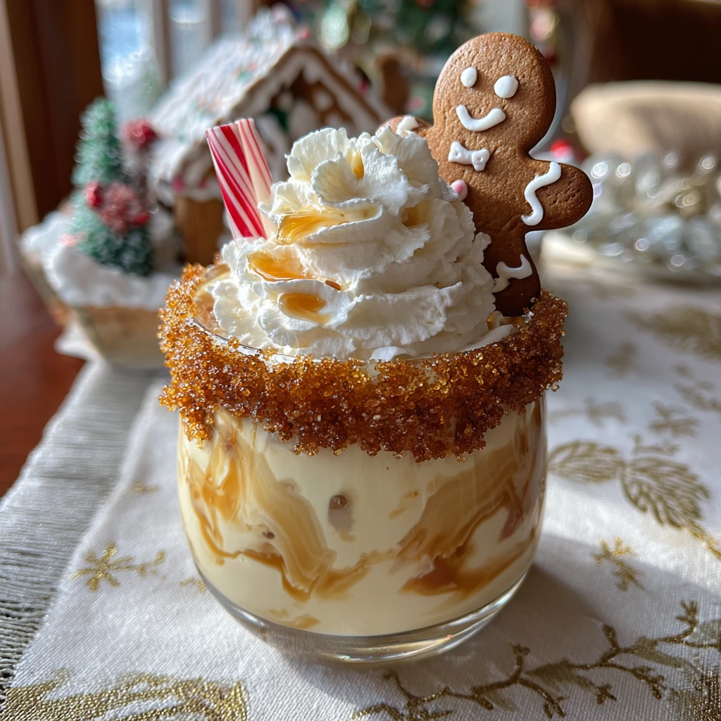 Decadent Creamy Gingerbread White Russian Cocktail for Festive Gatherings