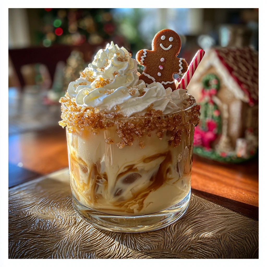 Decadent Creamy Gingerbread White Russian Cocktail for Festive Gatherings