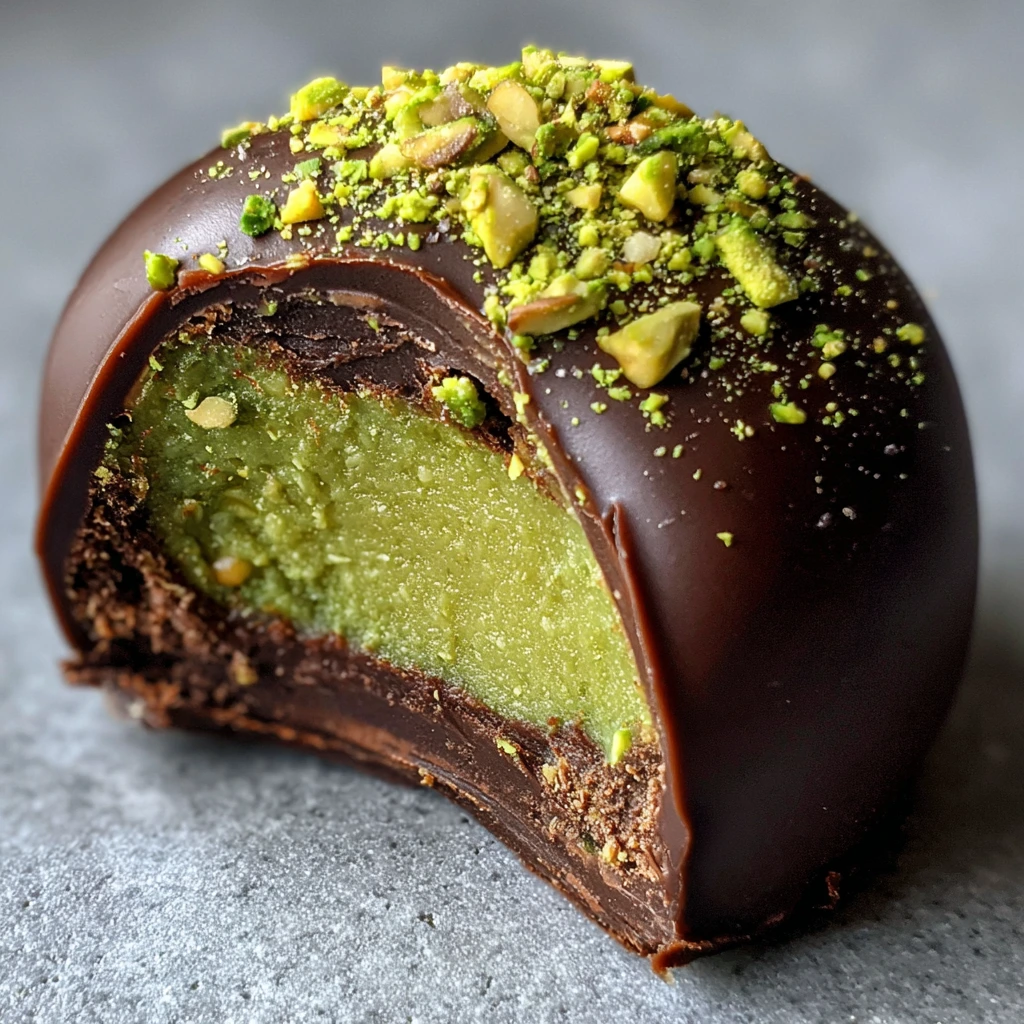 Decadent Creamy Pistachio Ganache Truffles with Luscious Chocolate Shell