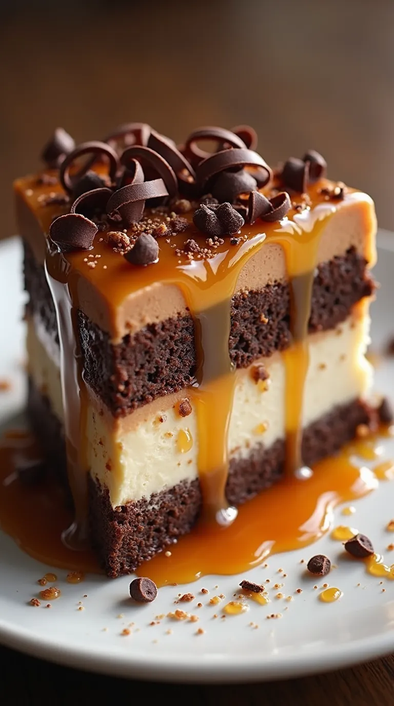 Caramel Brownie Cheesecake - secondary view