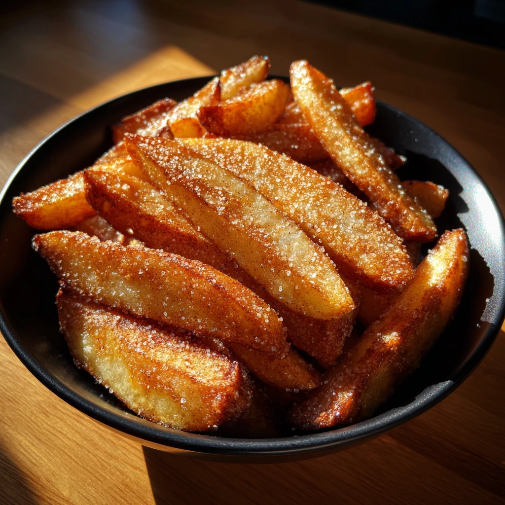 Deliciously Crispy Air Fryer Apple Fries with Cinnamon Sugar