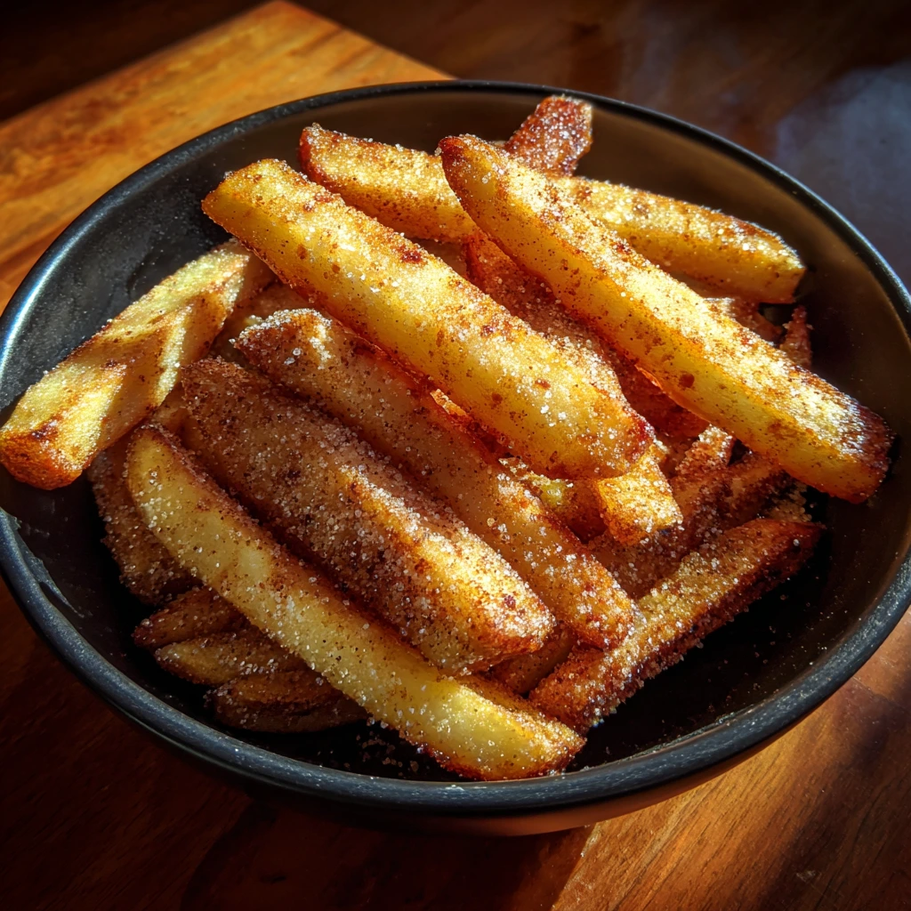 Deliciously Crispy Air Fryer Apple Fries with Cinnamon Sugar