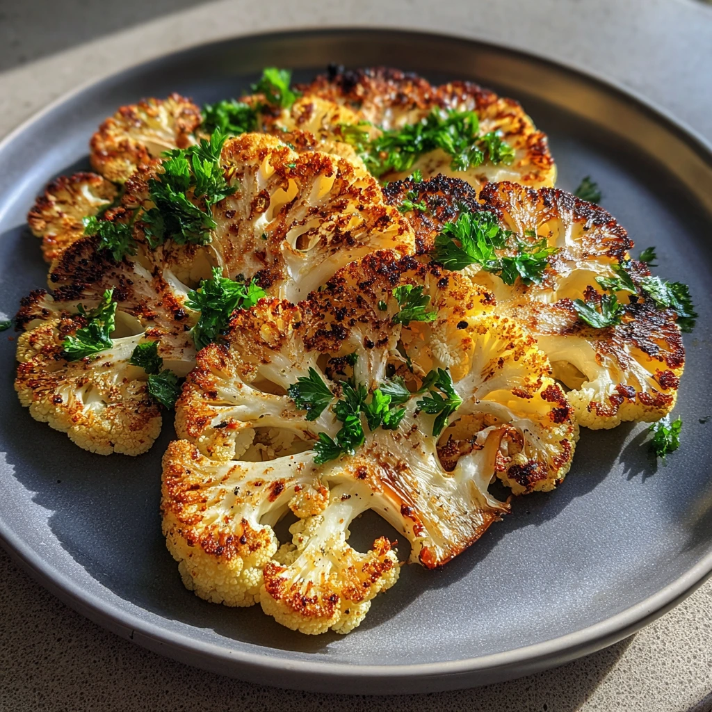 Deliciously Crispy Baked Cauliflower Steaks with Savory Seasonings