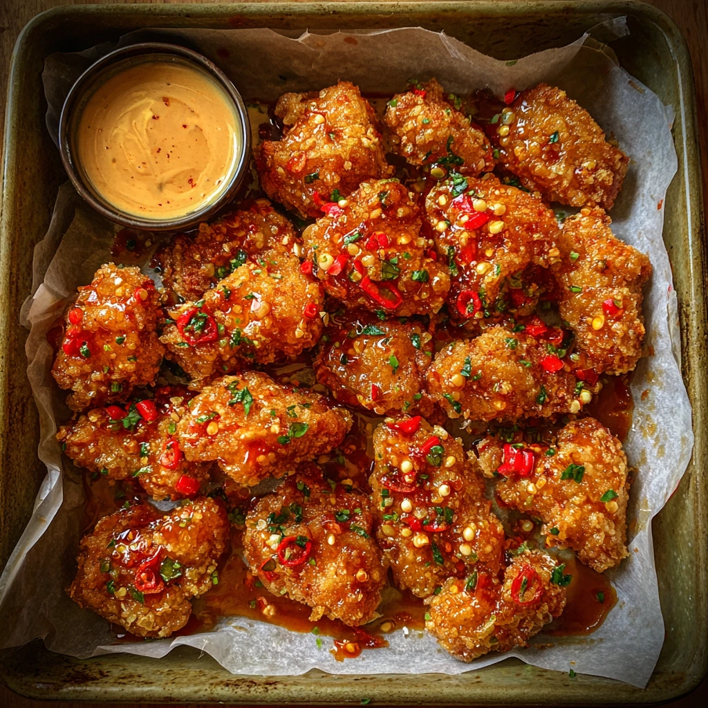 Crispy Bang Bang Chicken with Sweet and Spicy Sauce