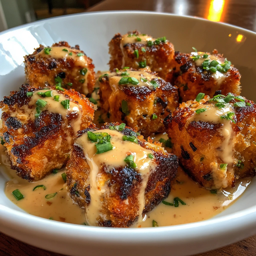 Irresistibly Crunchy Crispy Bang Bang Salmon Bites with Tangy Sauce