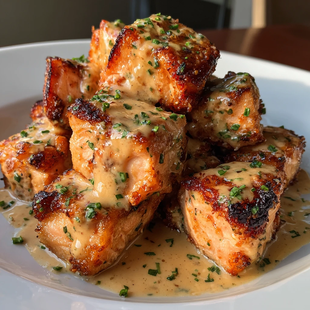 Irresistibly Crunchy Crispy Bang Bang Salmon Bites with Tangy Sauce