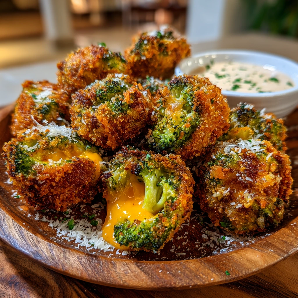 Deliciously Crispy Broccoli Cheddar Poppers with a Crunchy Coating
