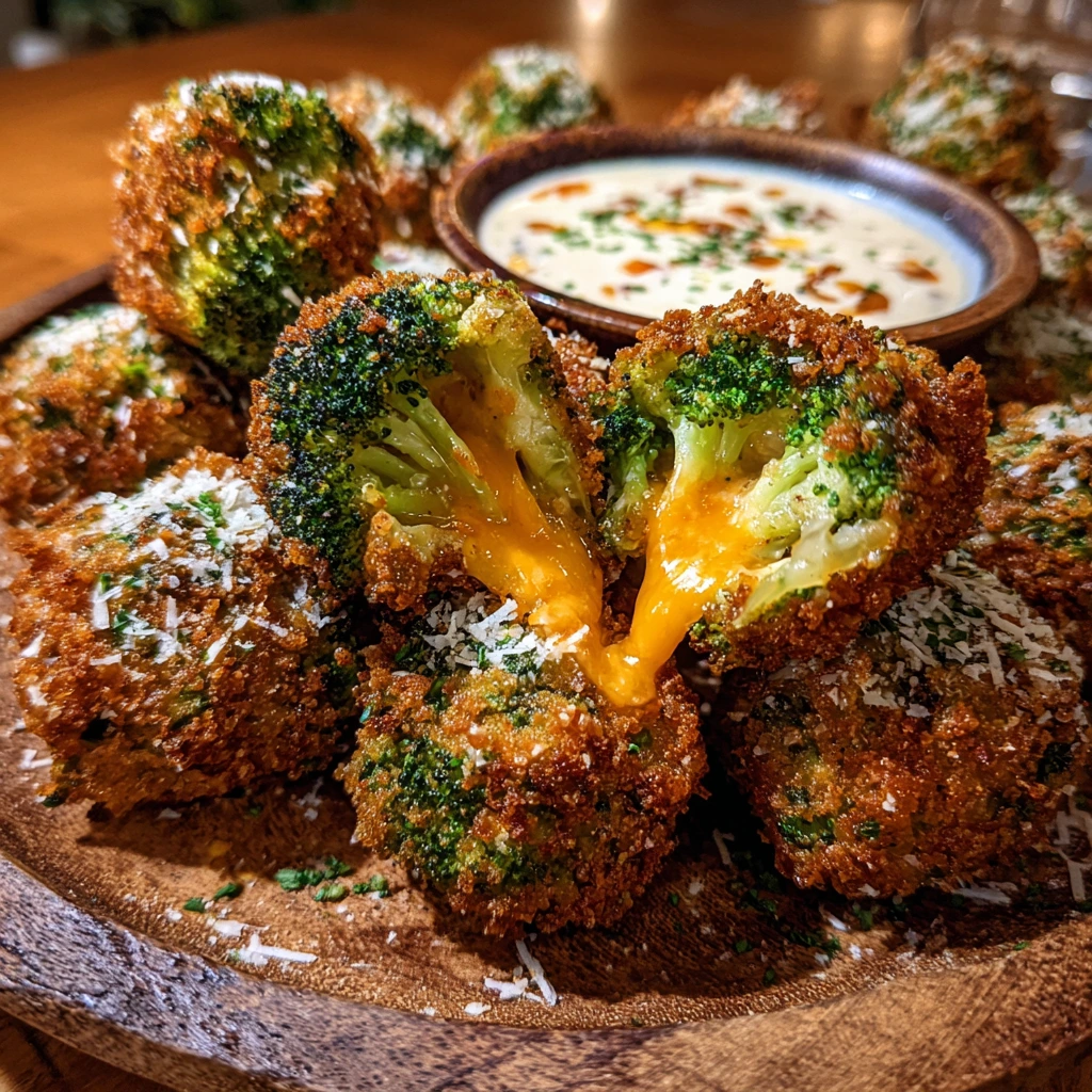 Deliciously Crispy Broccoli Cheddar Poppers with a Crunchy Coating