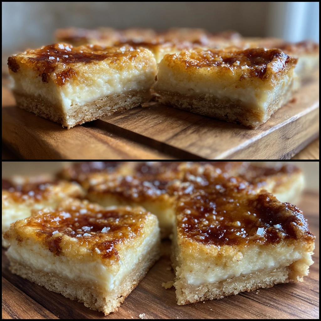 Decadent Crème Brûlée Cookie Bars with Rich Vanilla and Caramelized Sugar