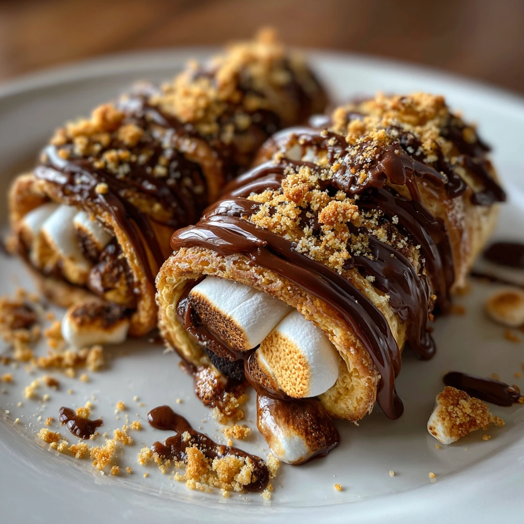 Decadent Chocolate-Covered S’mores Roll-Ups with Crispy Marshmallow Filling