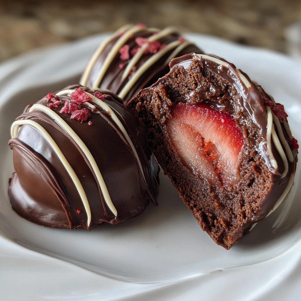Indulgent Decadent Chocolate Covered Strawberry Truffles with Creamy Ganache