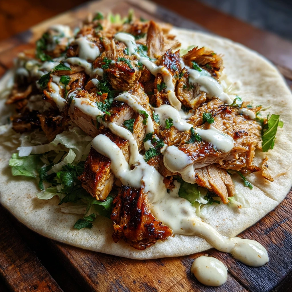 Irresistibly Flavorful Chicken Shawarma with Creamy Garlic Sauce