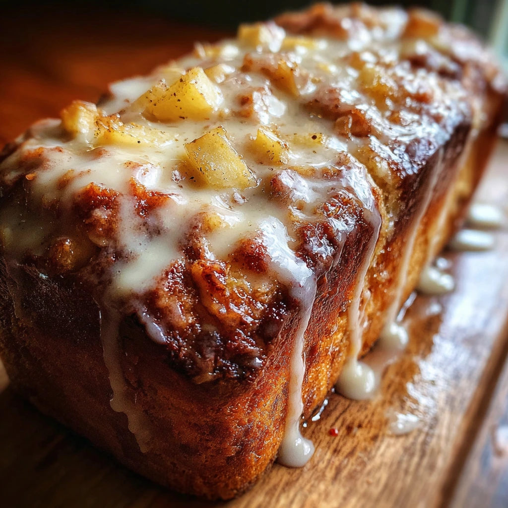 Deliciously Easy Amish Apple Fritter Bread with Cinnamon and Glaze