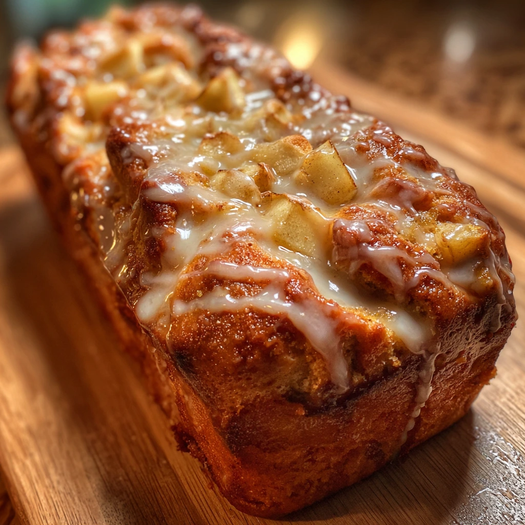 Deliciously Easy Amish Apple Fritter Bread with Cinnamon and Glaze