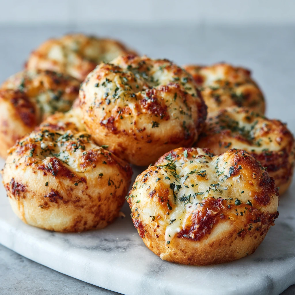 Deliciously Easy Cheesy Garlic Pizza Bombs with Italian Herbs