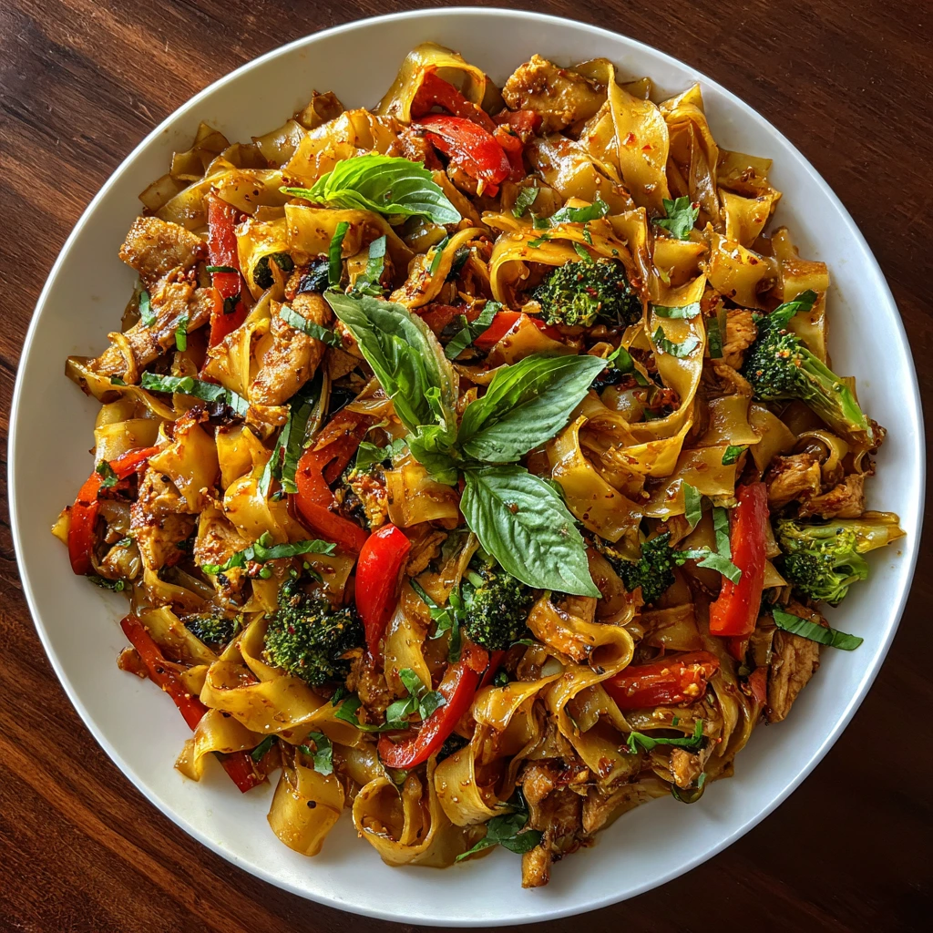 Flavor-Packed Easy Drunken Noodles with Chicken and Vegetables