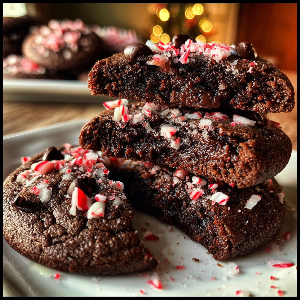 Decadent Easy Fudgy Peppermint Brownie Christmas Cookies