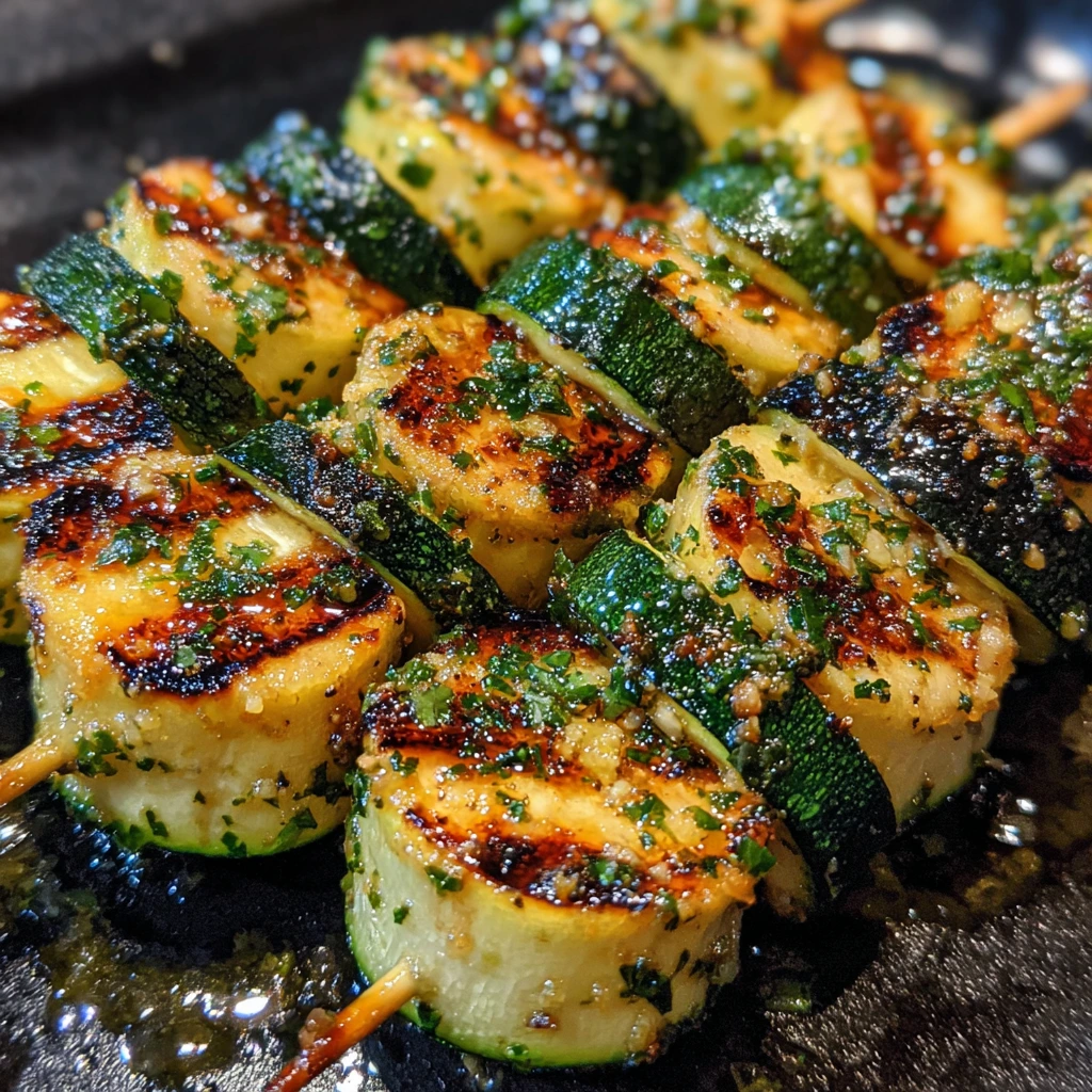Delicious and Easy Garlic Butter Zucchini Skewers for Summer Grilling