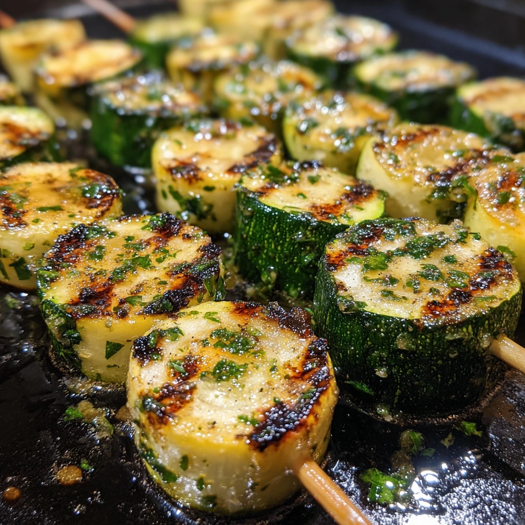 Delicious and Easy Garlic Butter Zucchini Skewers for Summer Grilling