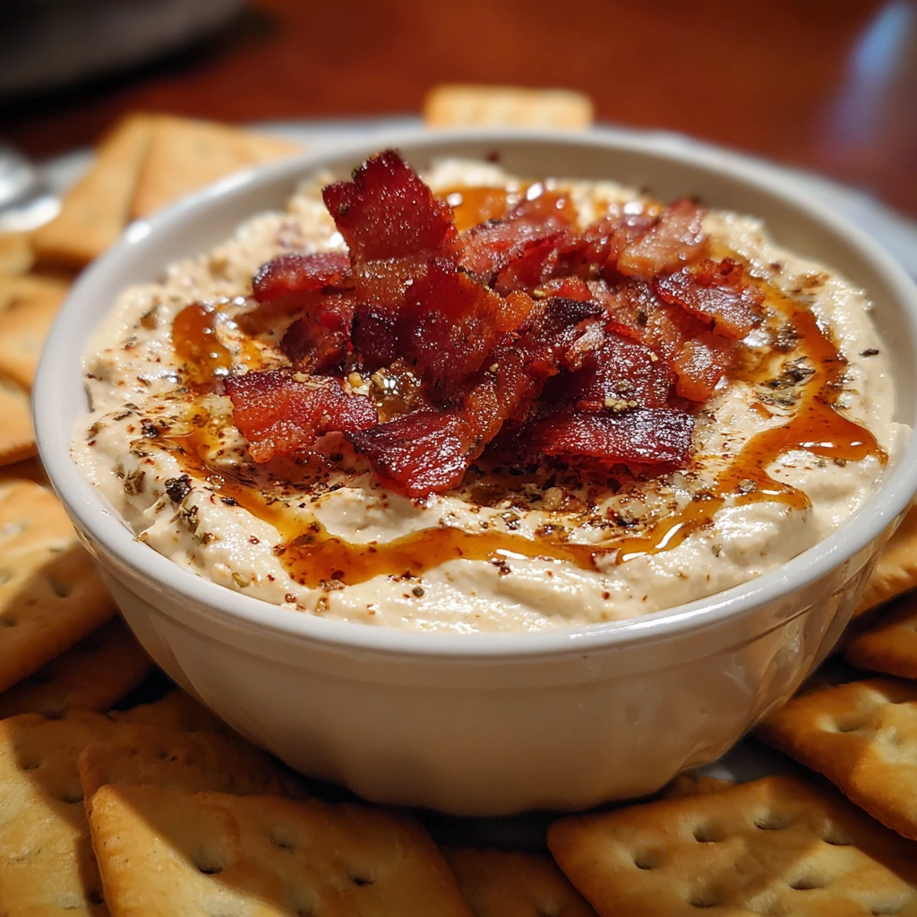Irresistibly Creamy Easy Maple Bourbon Bacon Dip with Cheddar