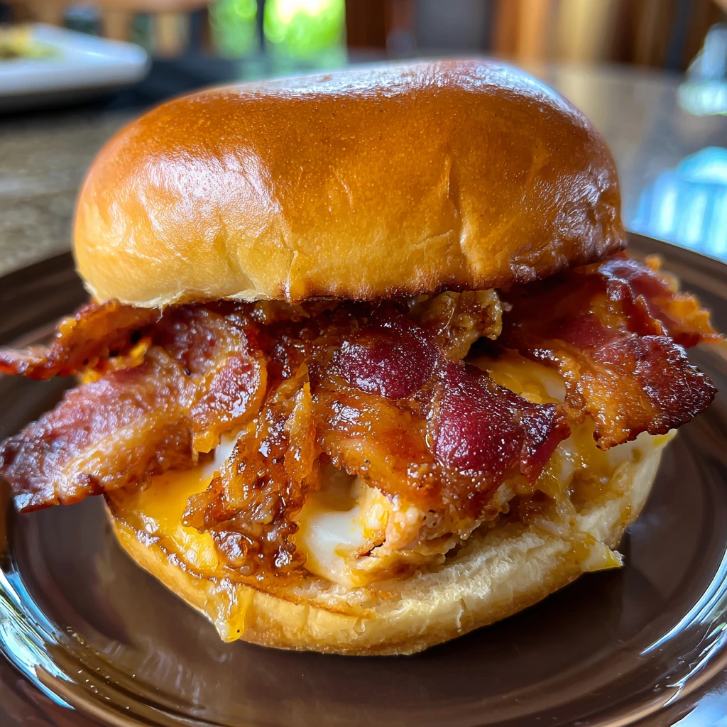 Savory Sweet Easy Maple Chicken Bacon Sliders with Crispy Texture