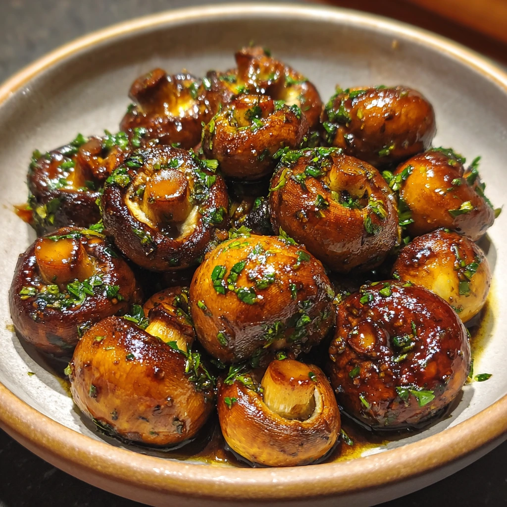Flavorful Easy Oven-Roasted Mushrooms with Savory Soy Sauce & Sweet Honey Glaze