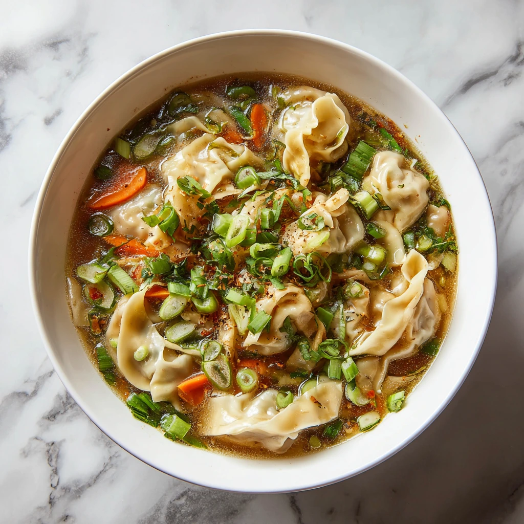Delightfully Easy Potsticker Soup with Savory Pork and Vibrant Veggies
