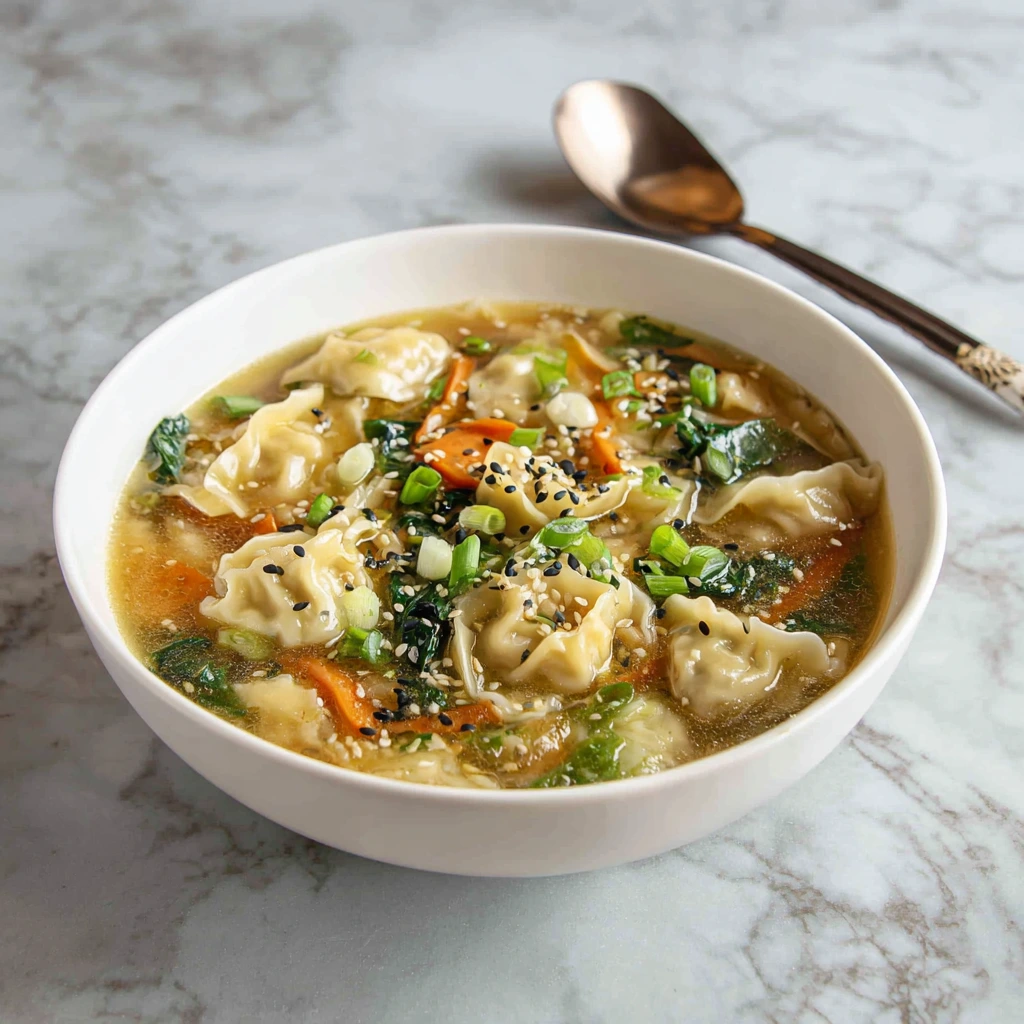 Delightfully Easy Potsticker Soup with Savory Pork and Vibrant Veggies