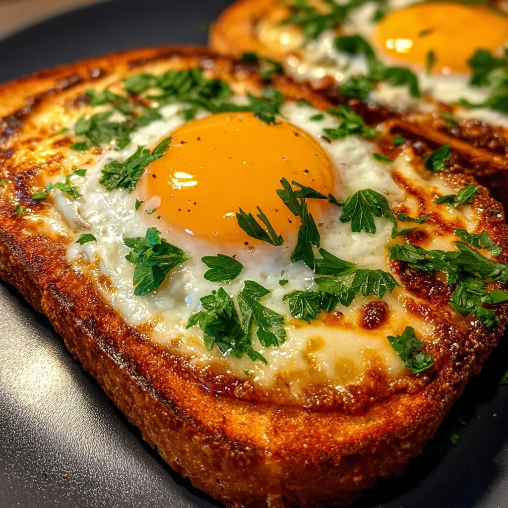 Savory Egg and Cheese Toasts with Avocado and Fresh Herbs