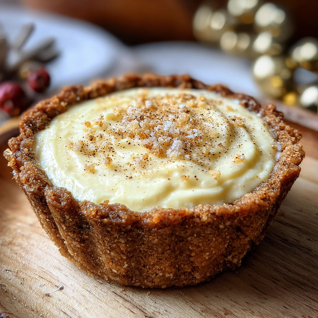 Delightfully Creamy Eggnog Cheesecake Cookie Cups with Nutmeg and Cinnamon