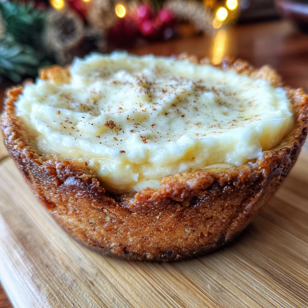 Delightfully Creamy Eggnog Cheesecake Cookie Cups with Nutmeg and Cinnamon