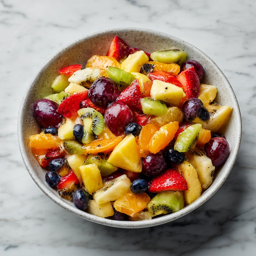 Delightful Fall Seasonal Fruit Salad with Apples, Pears, and Pomegranate
