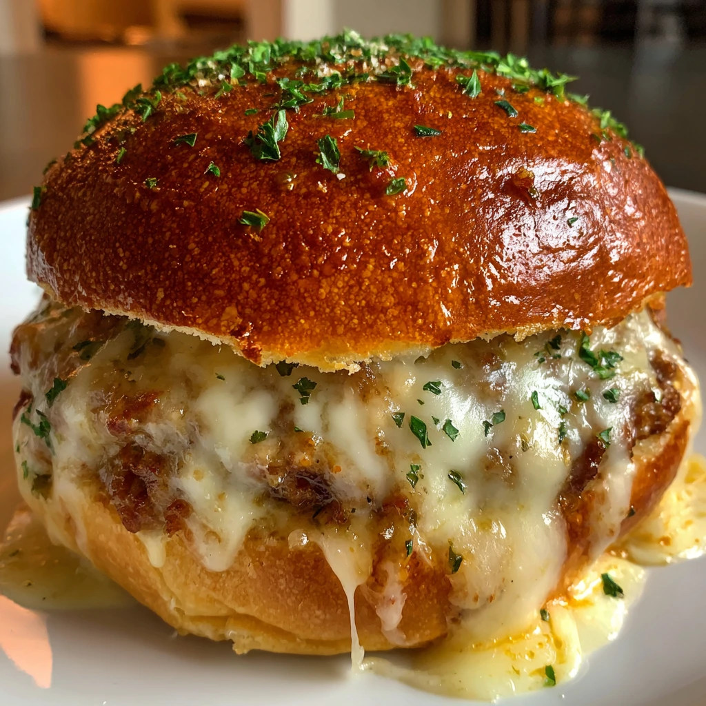Savory Garlic Parmesan Cheeseburger Bombs with Crispy Golden Crust