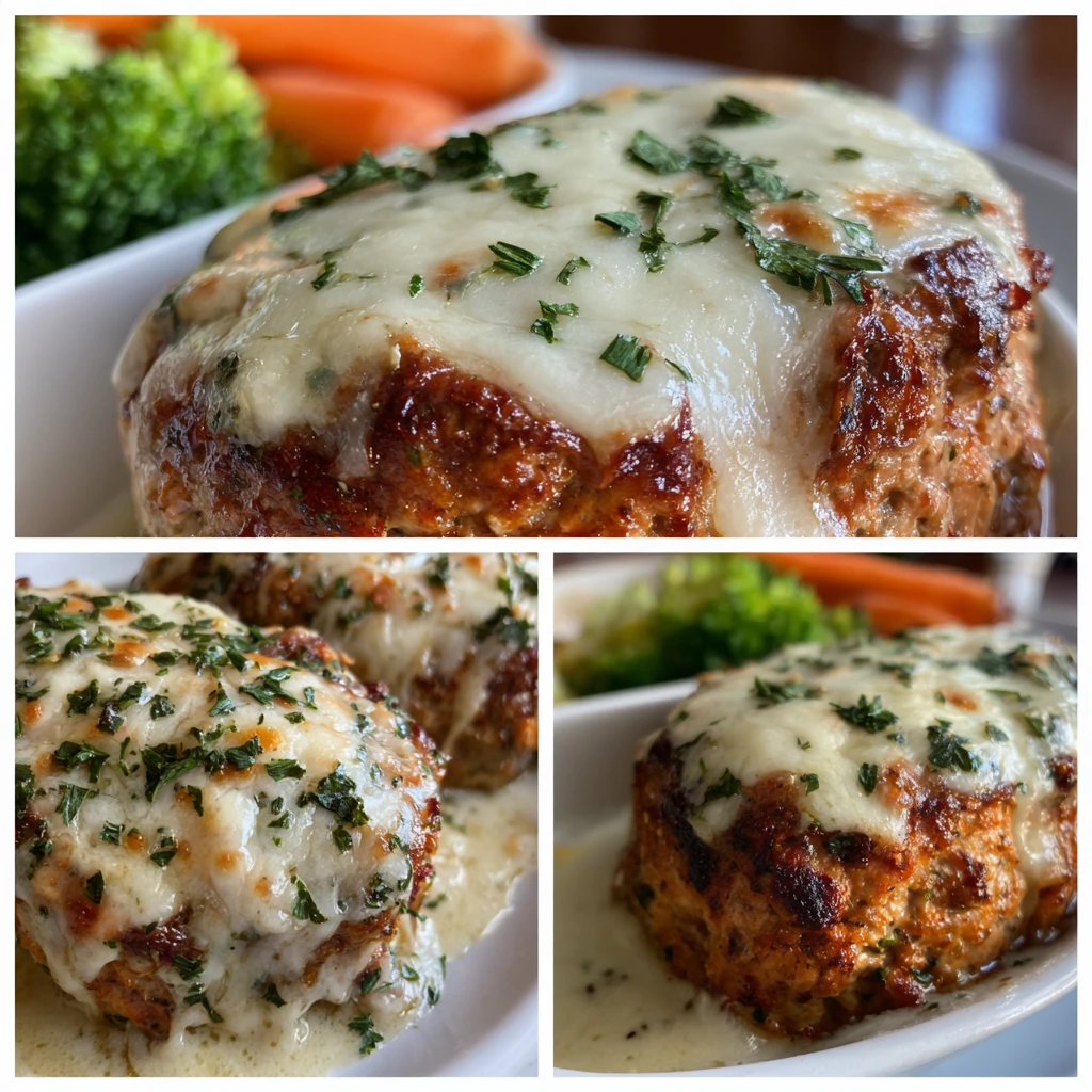 Savory Garlic Parmesan Chicken Meatloaves with Herb Infusion