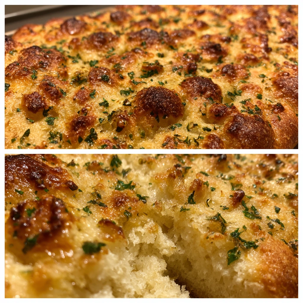 Heavenly Garlic Parmesan Focaccia Bread with Aromatic Herbs