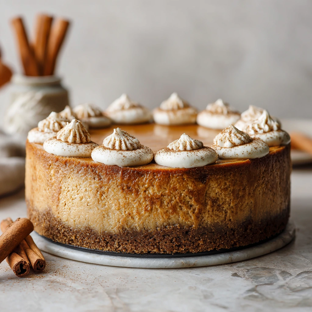 Decadent Gingerbread Cheesecake with Spiced Shortbread Crust