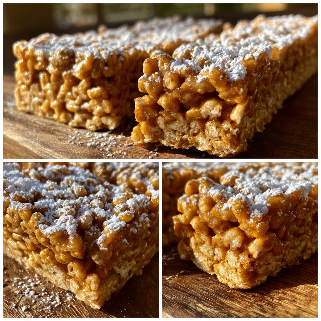 Delicious Gingerbread Rice Krispie Treats with Spices and Sweetness
