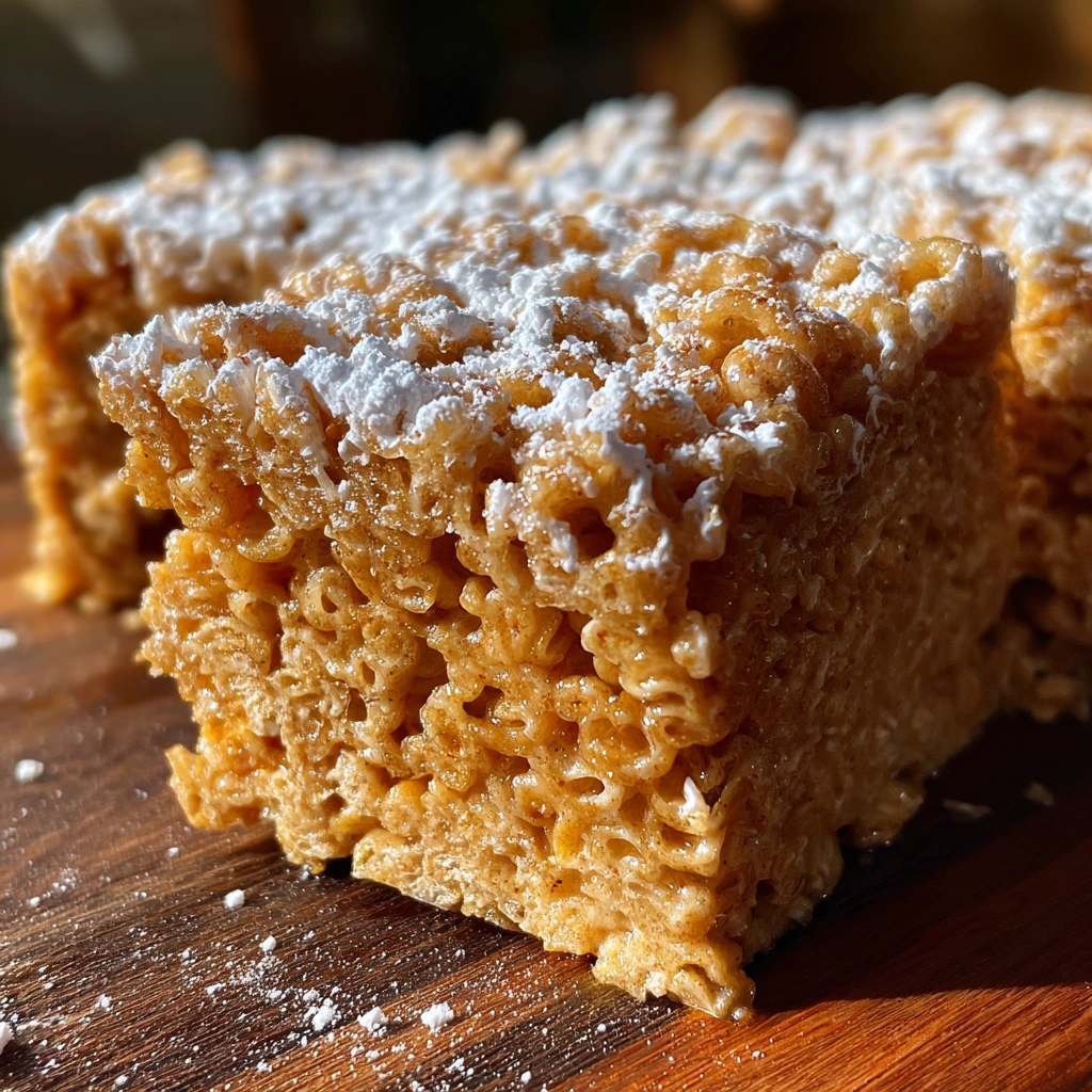 Delicious Gingerbread Rice Krispie Treats with Spices and Sweetness