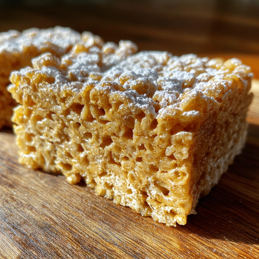 Delicious Gingerbread Rice Krispie Treats with Spices and Sweetness